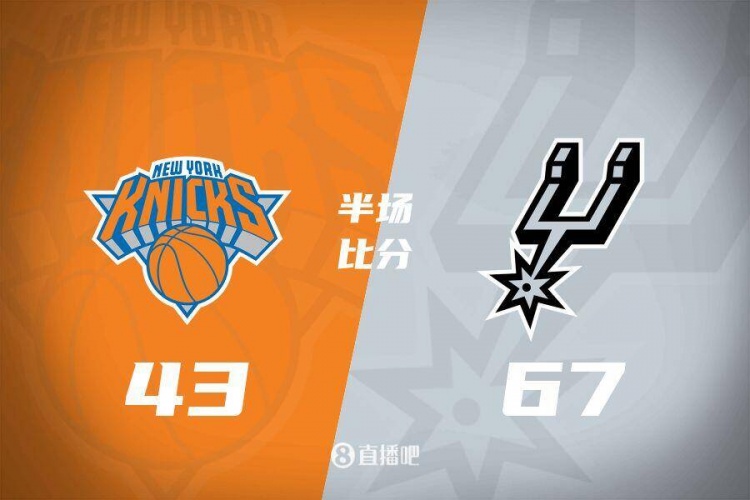 花了？馬刺半場(chǎng)4人得分上雙67-43領(lǐng)先尼克斯24分 唐斯19分