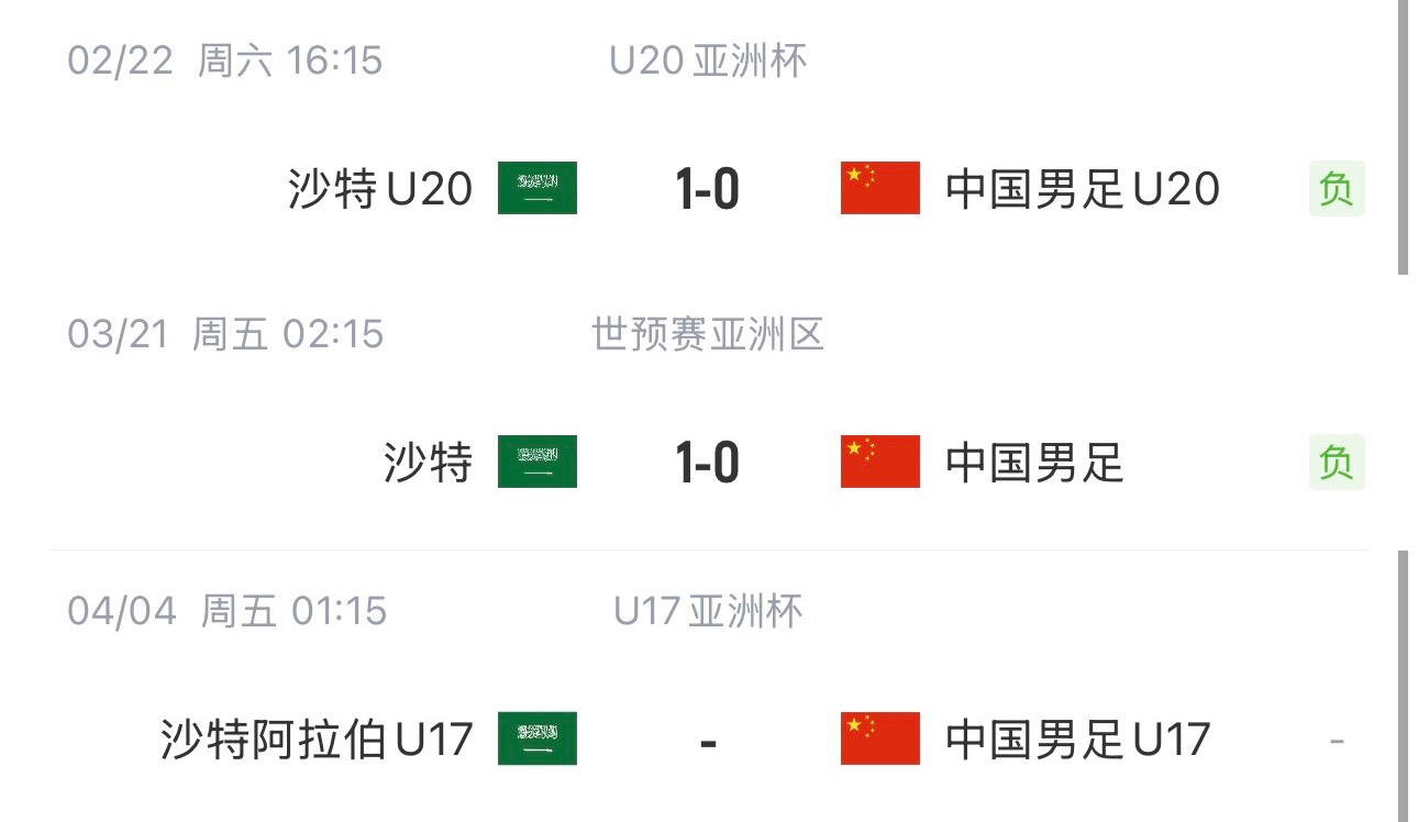 國字號三遇沙特！國少U17亞洲杯首戰(zhàn)對陣沙特，此前國足&國青均負(fù)