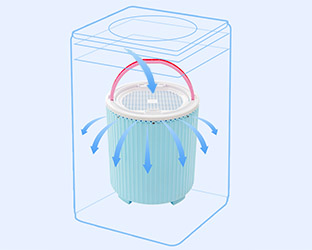 共享洗衣機(jī)的單向水流結(jié)構(gòu)圖